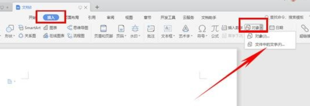 Word自带的插入功能示意图