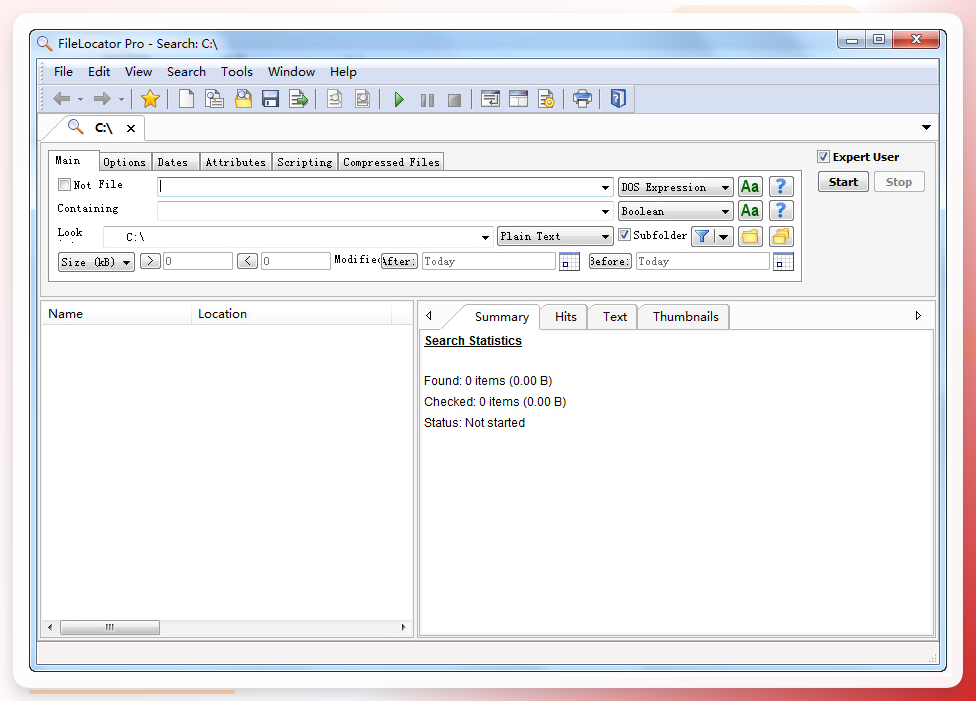 FileLocator Pro 操作界面