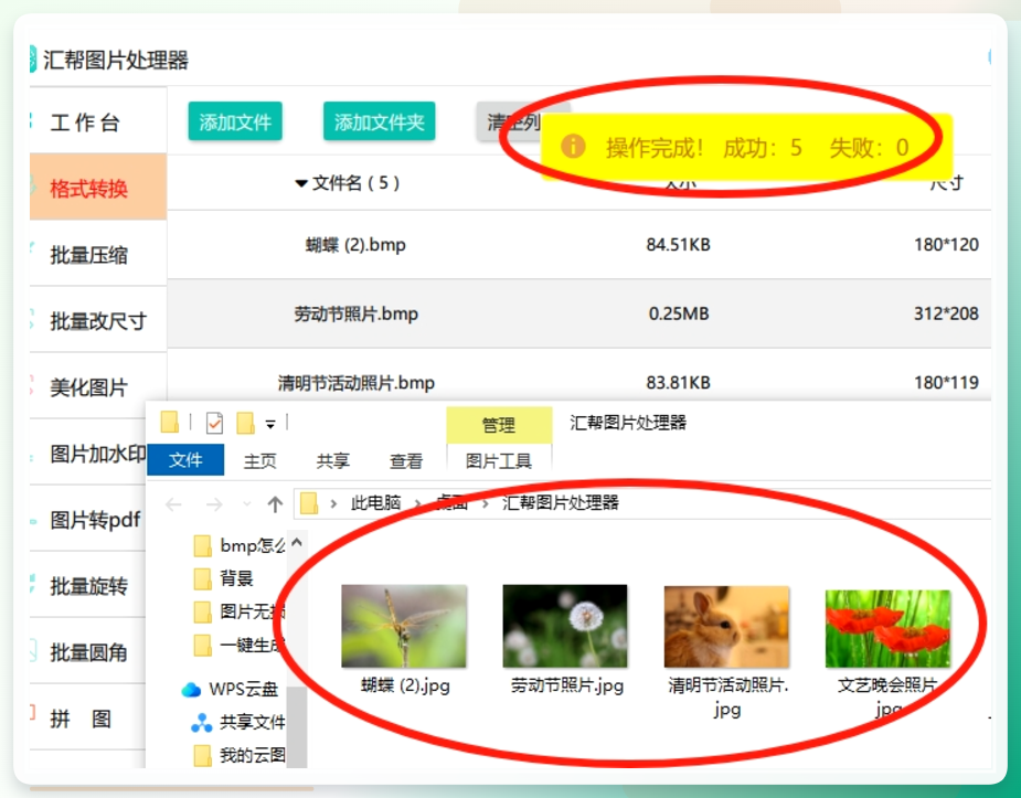 转换成功示例