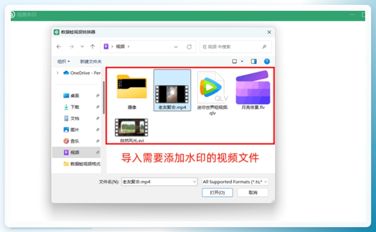 导入视频文件