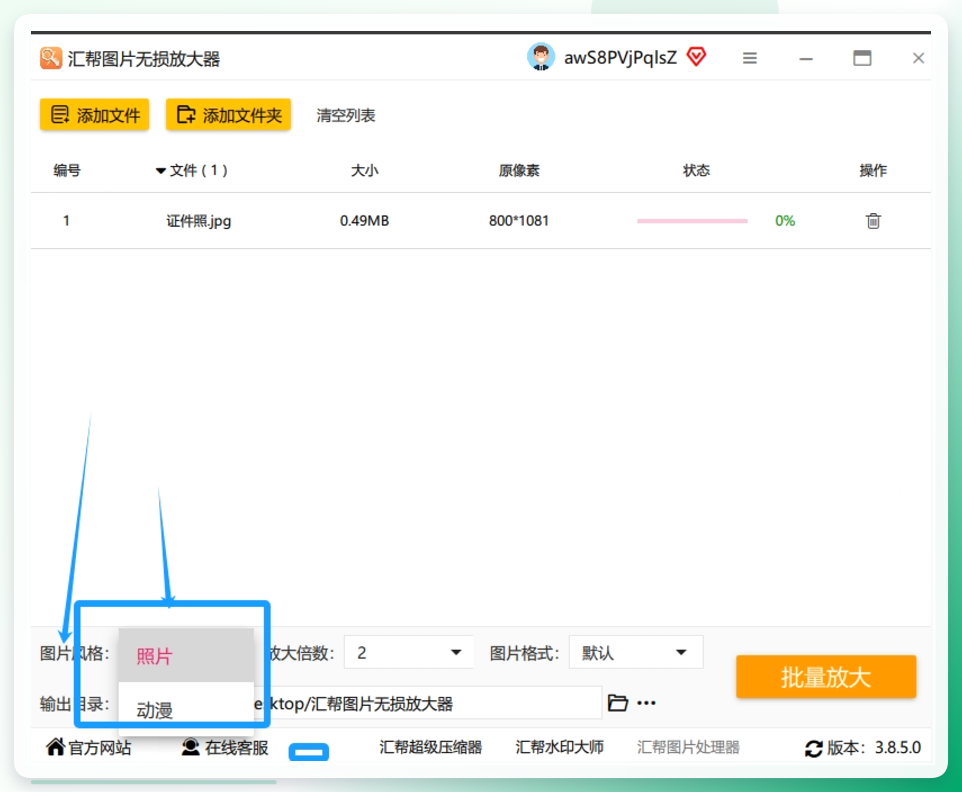 风格模式选择