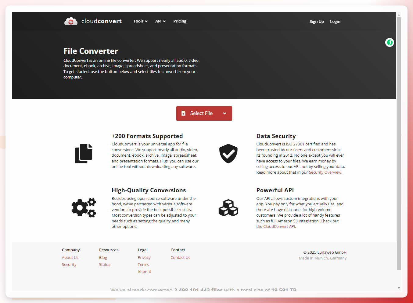CloudConvert上传文件