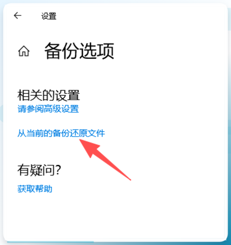 自定义备份选项