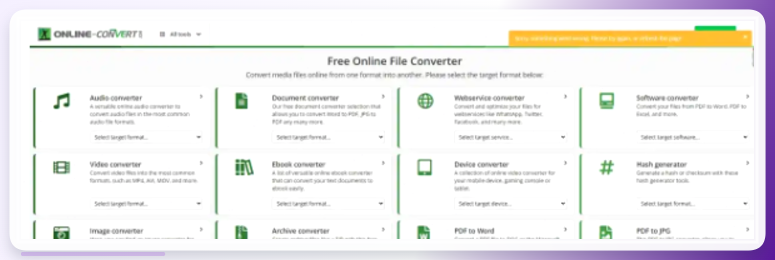 Online-Convert界面