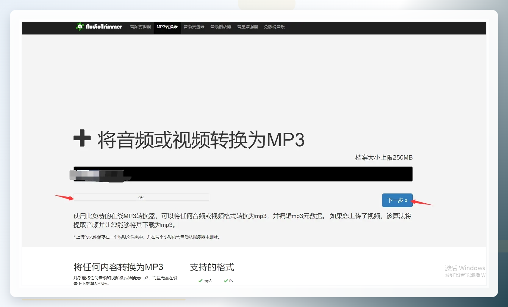 选择输出格式