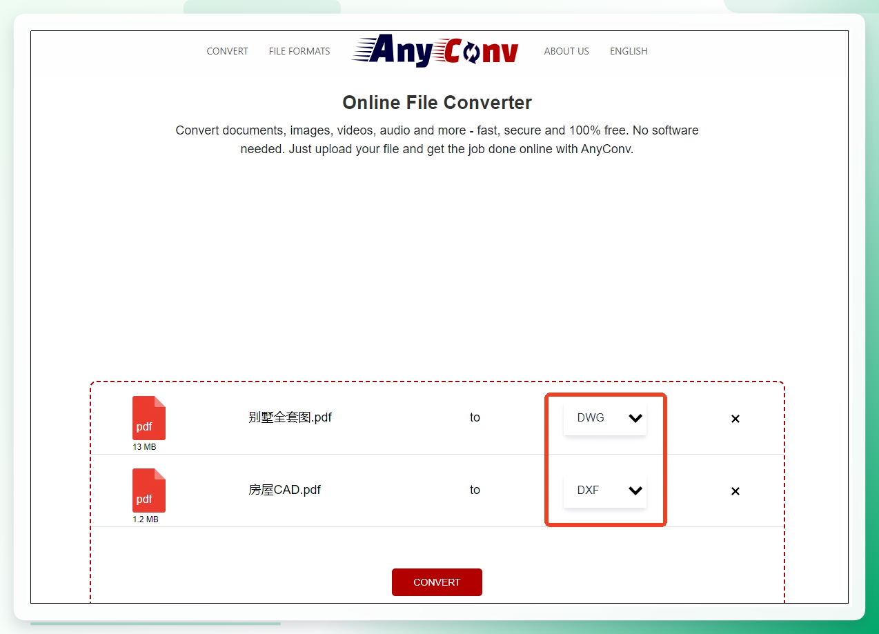AnyConv在线转换页面