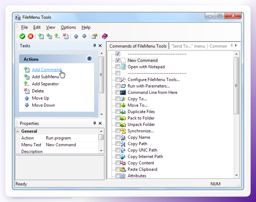 FileMenu Tools右键修改属性