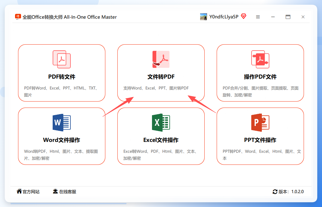 全能office转换大师主界面