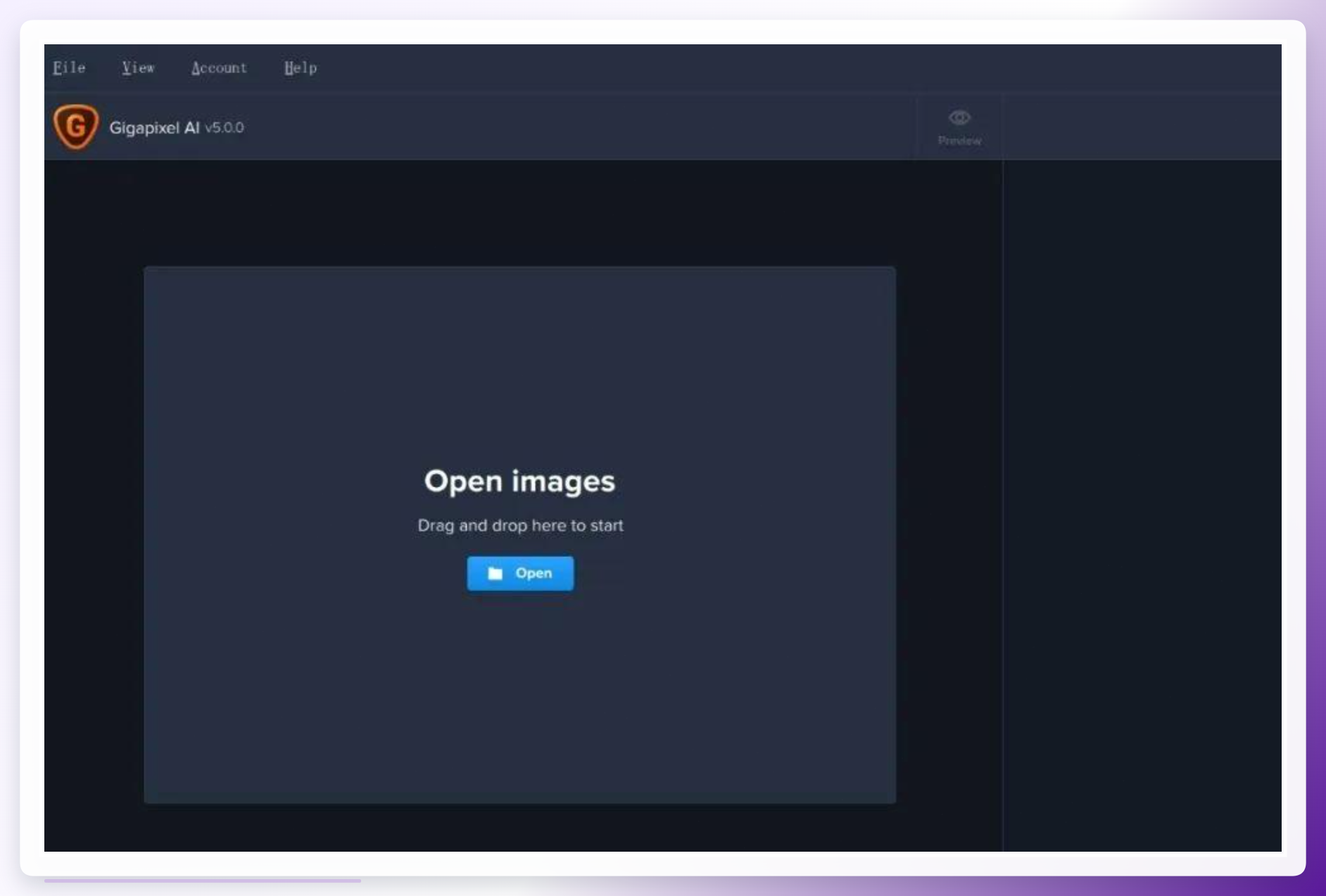 Topaz Gigapixel AI 主界面