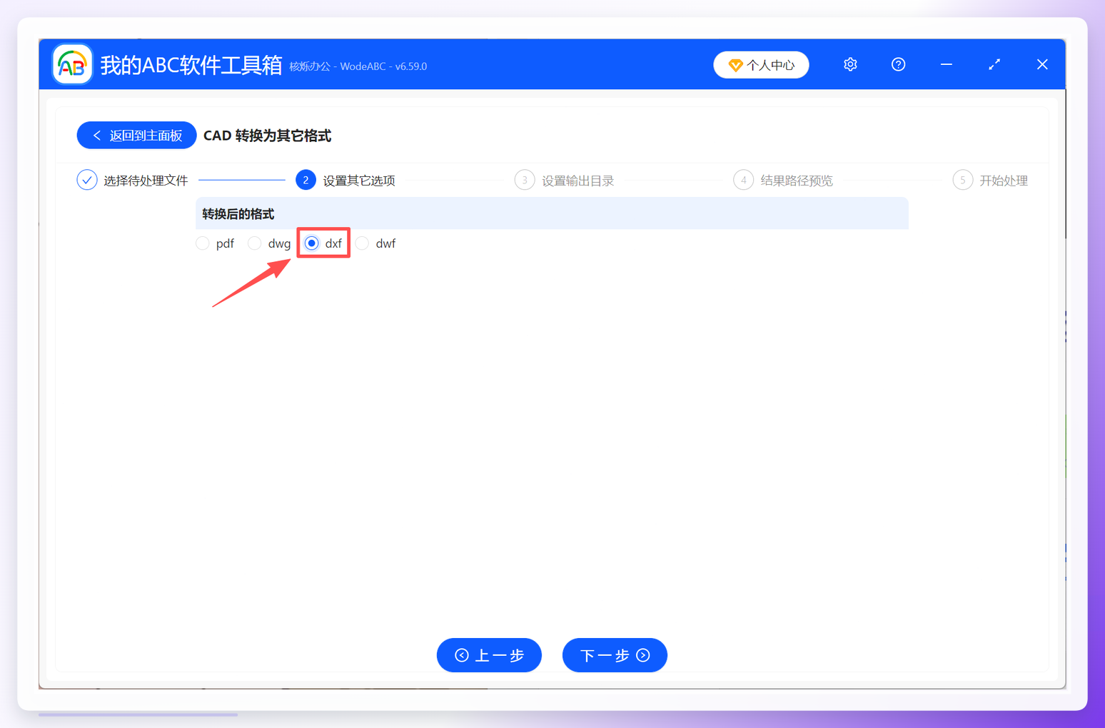 格式选择