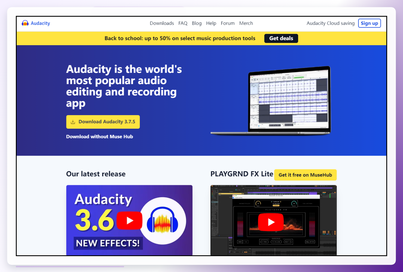 Audacity音频编辑软件界面示意图