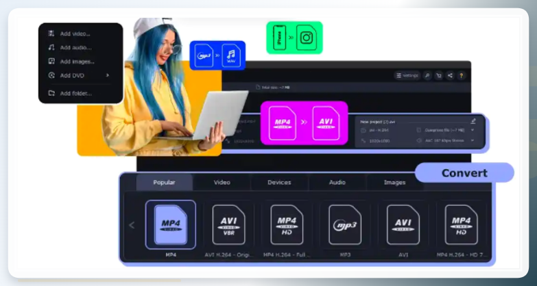 Movavi Video Converter转换界面
