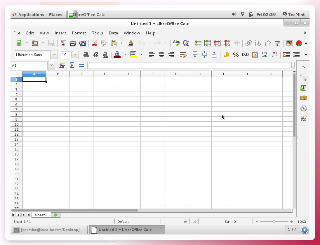 LibreOffice Calc导出界面