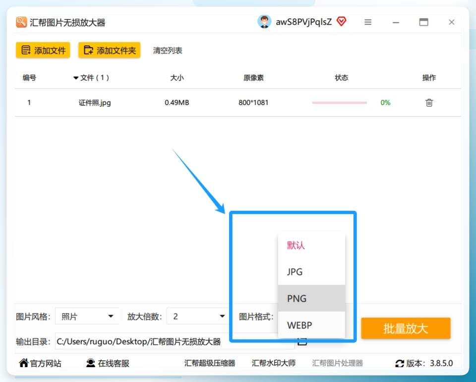 输出格式设置