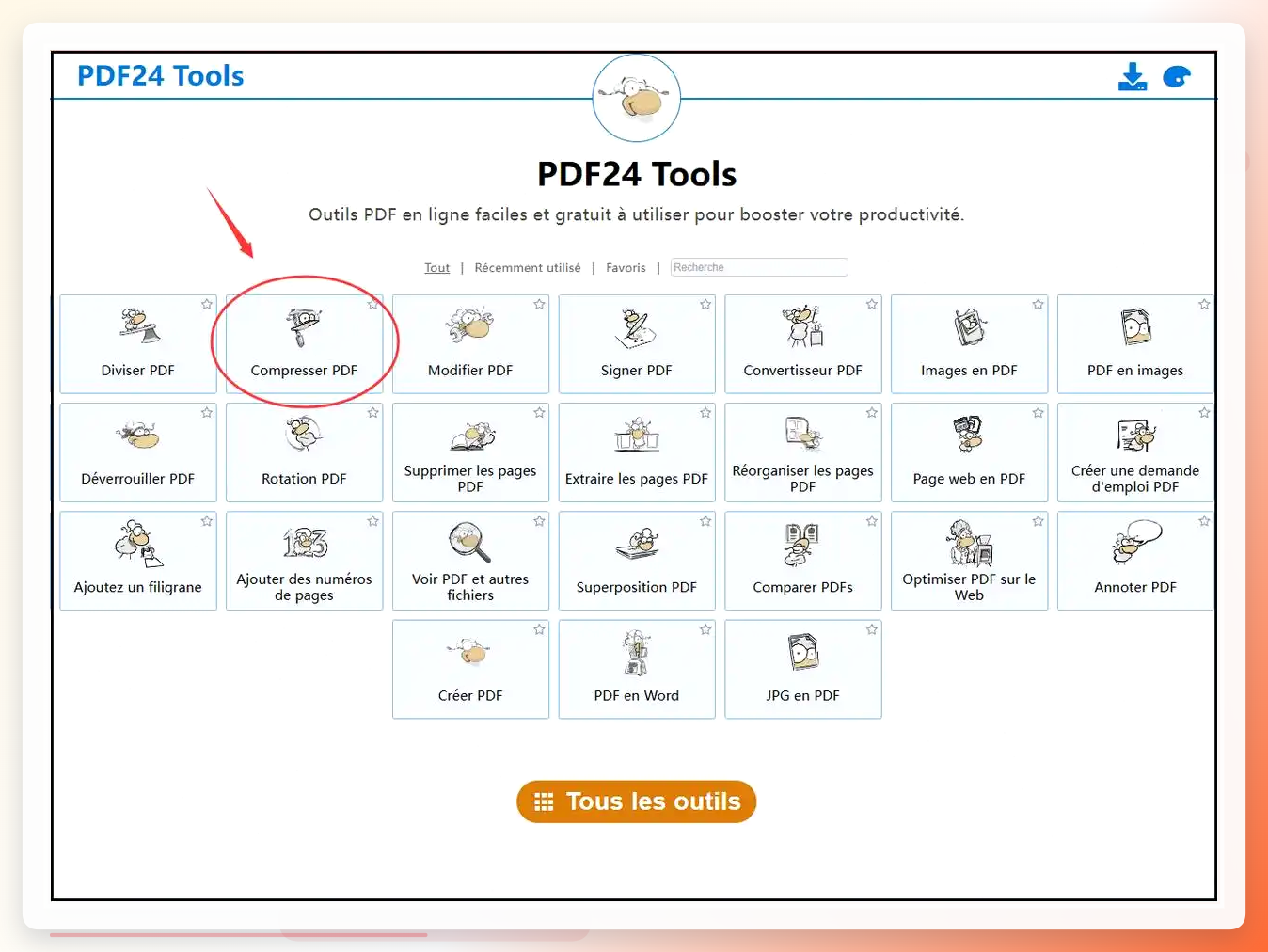 PDF24 Tools 在线压缩