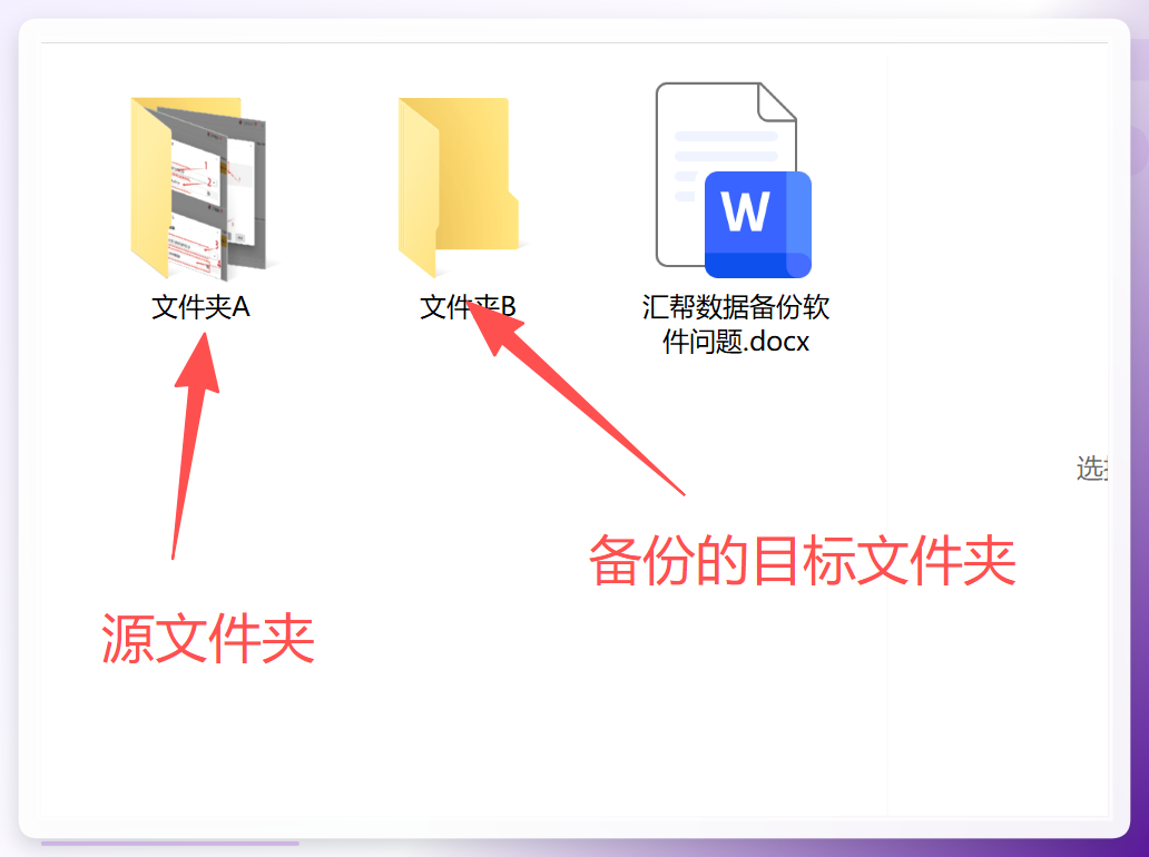 备份前源文件夹状态