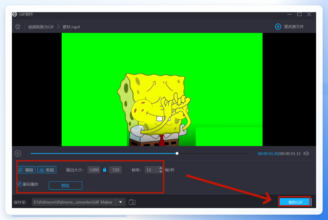 Vidmore制作GIF