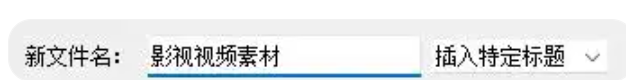 输入新文件名