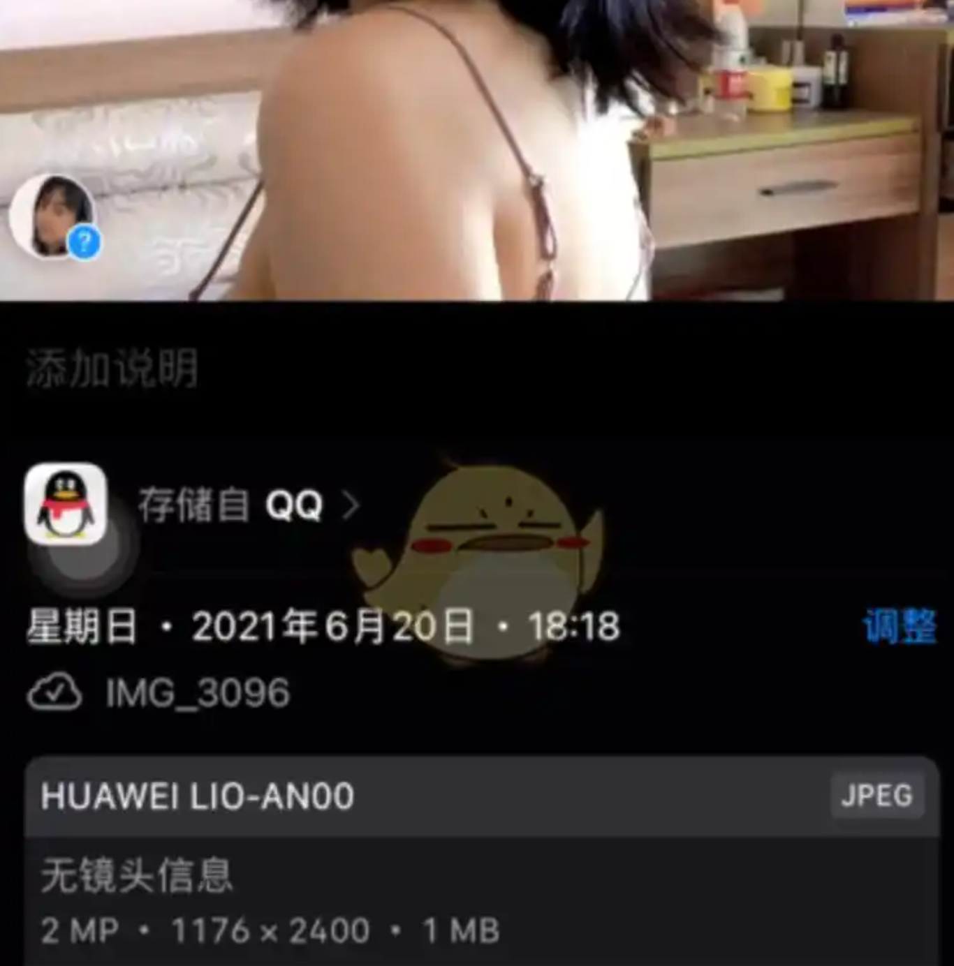 在手机相册中查看图片信息