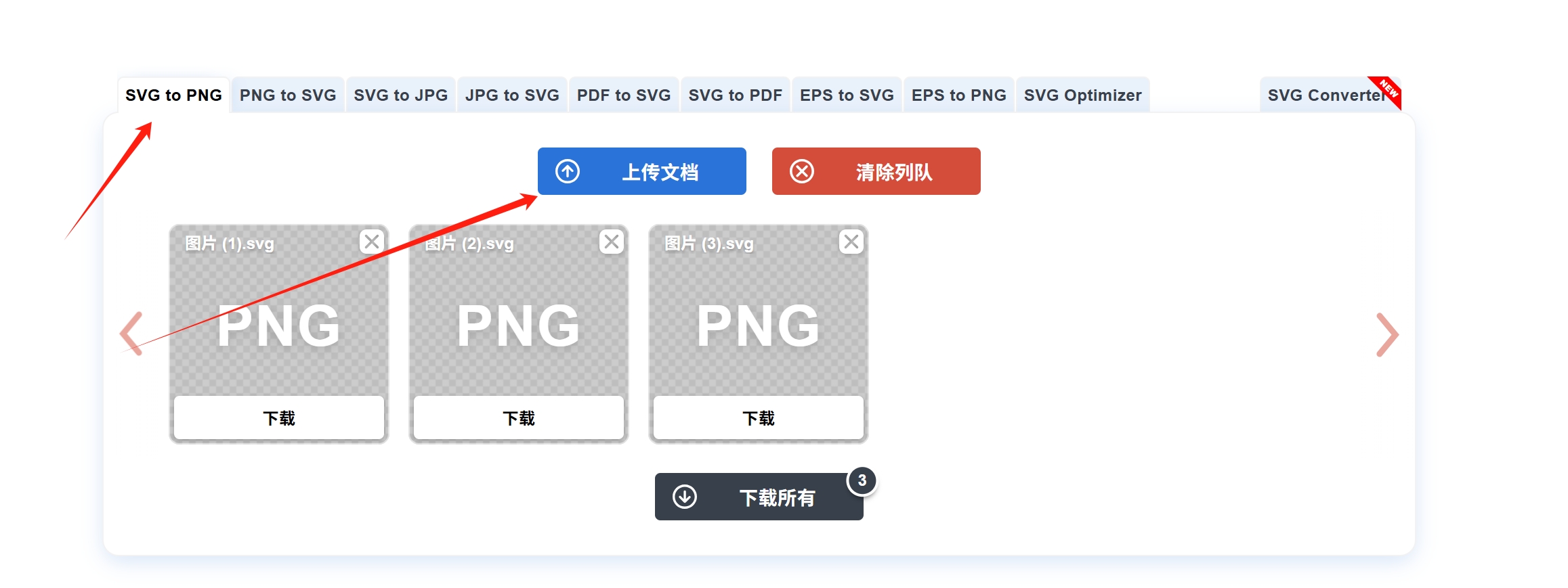 上传完成自动转换