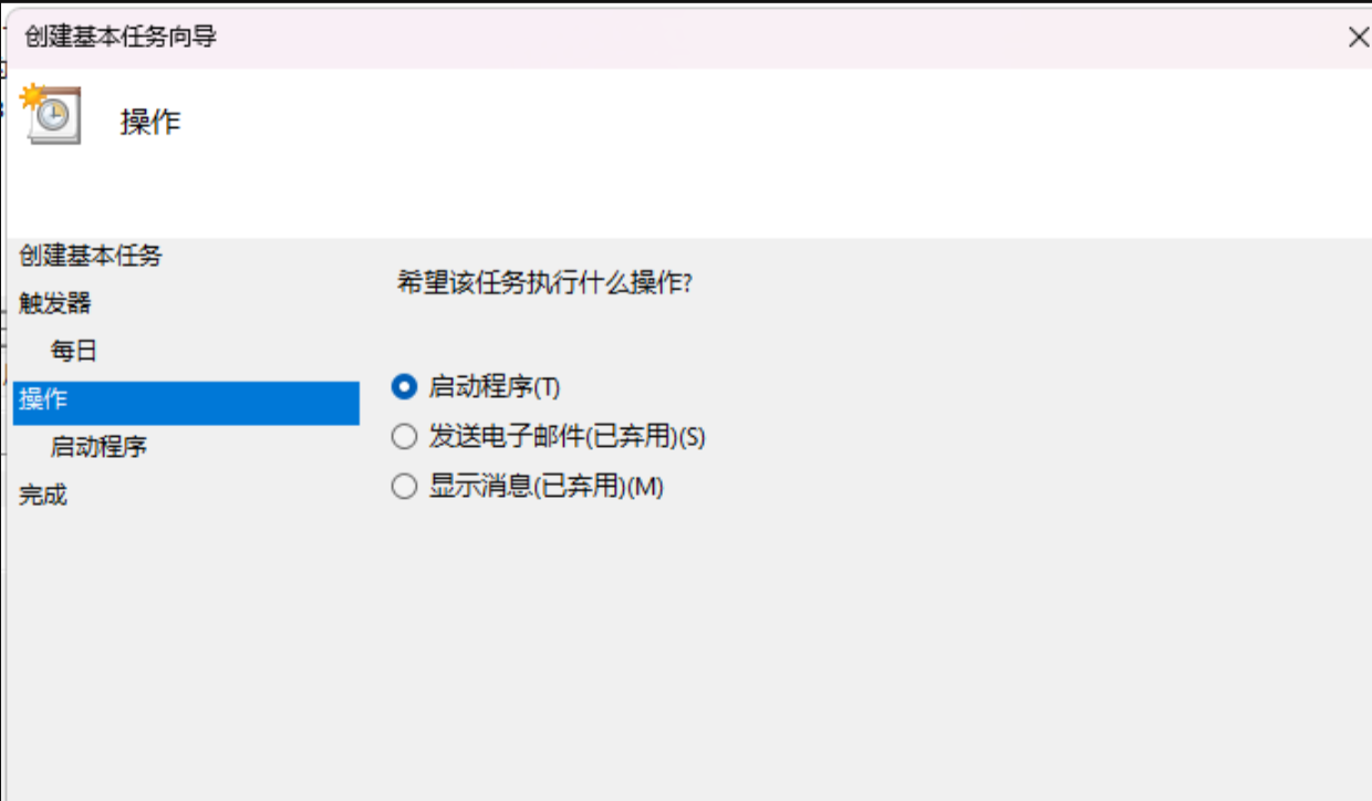选择启动程序