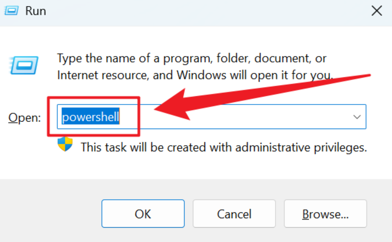 打开PowerShell